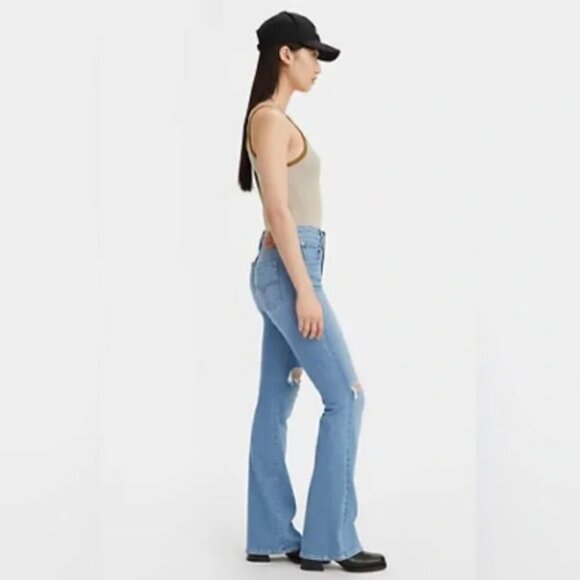 Levi's 726 high rise flare jeans Light Wash Blue size 29 - Picture 1 of 10